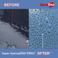 fancy looking water beads hydrophobic car coating